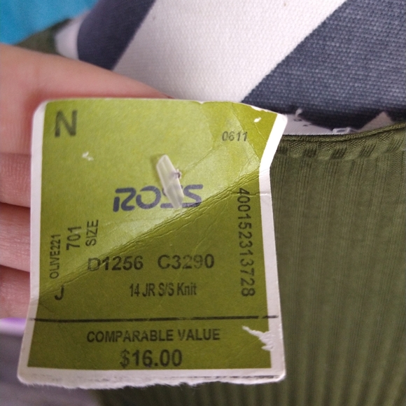 Olive lace up onesie bodysuit - Picture 2 of 4